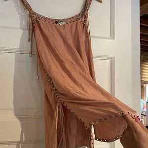 Awesome Jean Paul Gautier grommet top with side ties. Size  6 us great cond